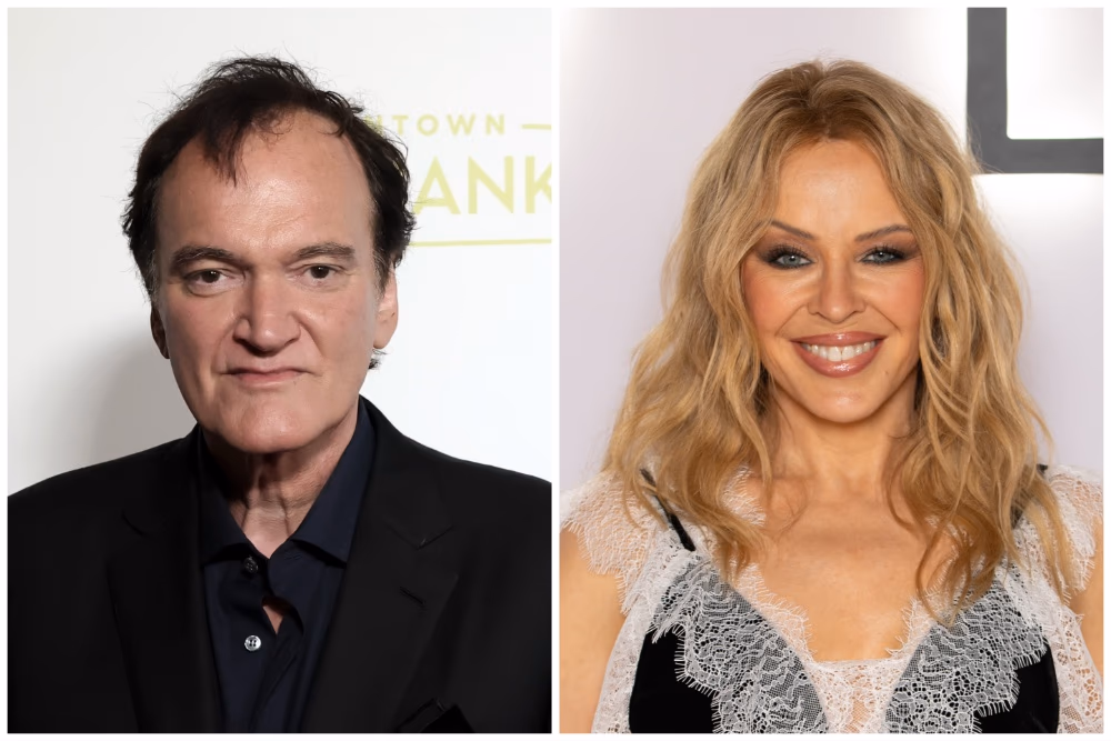 Quentin Tarantino and Kylie Minogue Reunite with Jamie Adams in Wales